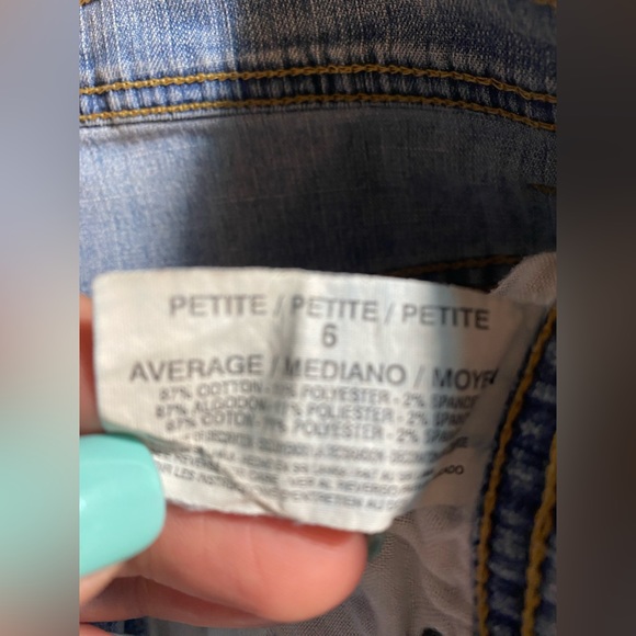 Gloria Vanderbilt Blue Denim Jeans Women  6 Petite Light Wash - Picture 4 of 9